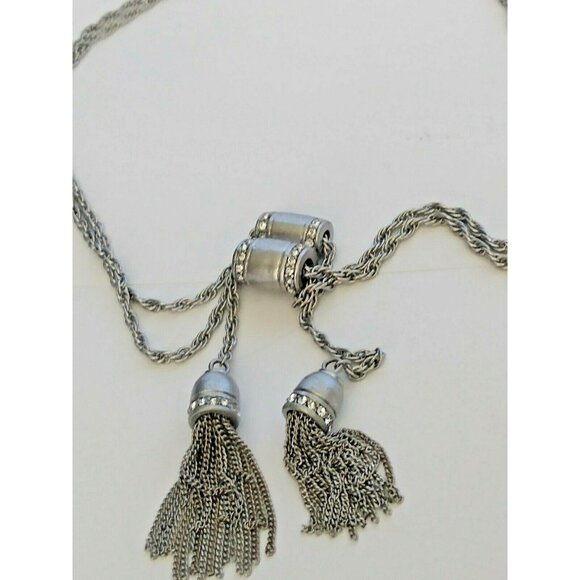 Lia Sophia Kiam Family Collection Silver Tone "Curtain call" NECKLACE" 17-20" - Picture 9 of 9